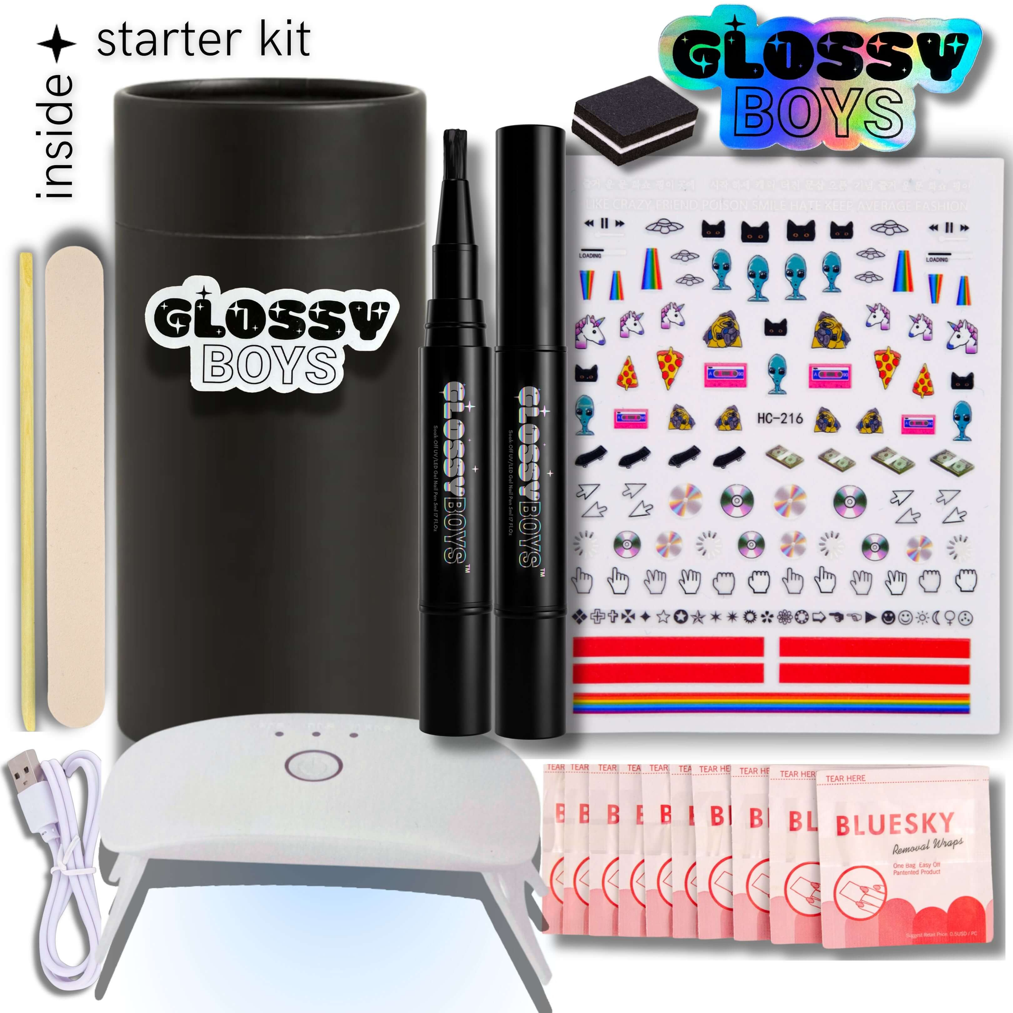 starter-kit glossy-boys nail-polish-for-guys nail-polish-for-men